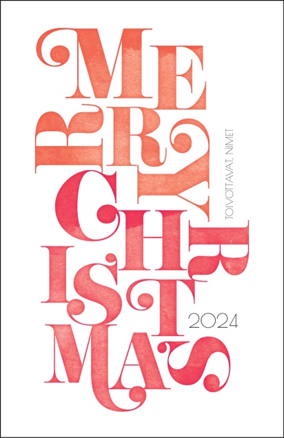 Mallin esikatselu Mallivalikoima: Lihavoitu & värikäs Joulukortit, 18.2 x 11.7 cm  Yksiosainen