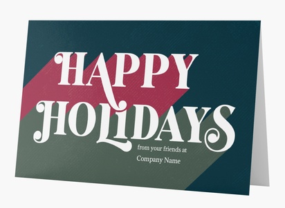 Design Preview for Design Gallery: Retro & Vintage Personalized Christmas Cards, Rectangular 18.2 x 11.7 cm
