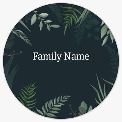 A forest greenery ferns black gray design for Holiday