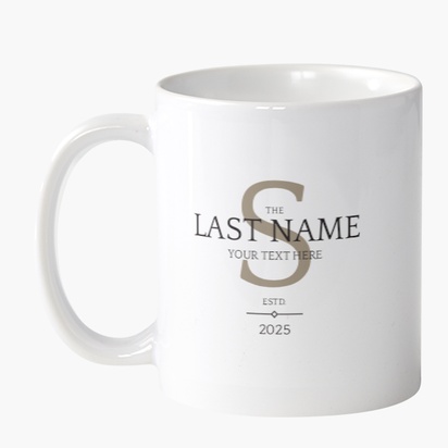 Design Preview for Monograms Custom Mugs Templates, 2-Sided