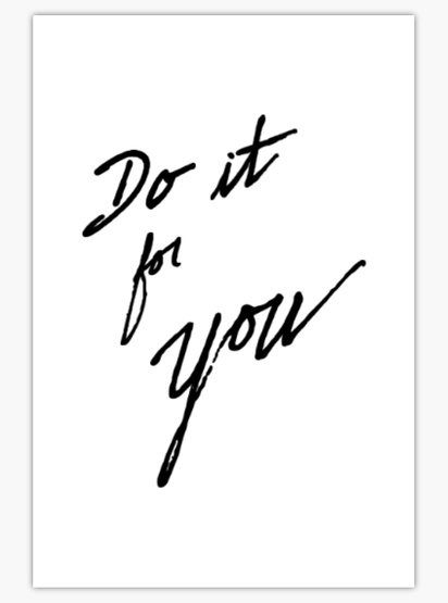 A do it for you wall art white black design