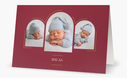 Förhandsgranskning av design för Designgalleri: Nyfödd Egna julkort 2023, 18.2 x 11.7 cm  Vikt