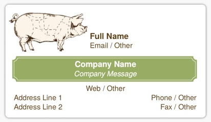 Design Preview for Design Gallery: Butcher Shops Business Card Stickers