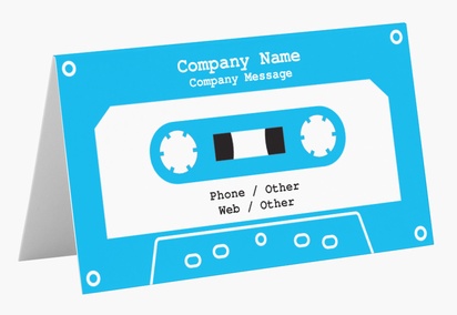 Design Preview for Design Gallery: Music Folded Business Cards