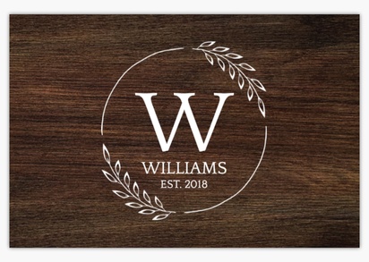 A home decor monogram and family name brown design for Events