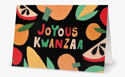 Designvorschau für Designgalerie: Weihnachtskarten Kwanzaa, 18.2 x 11.7 cm  Klappformat