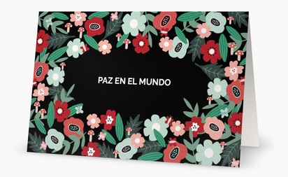 Vista previa del diseño de Galería de diseños de tarjetas de navidad para floral, 18,2 x 11,7 cm  Plegada
