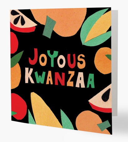 Design Preview for Design Gallery: Kwanzaa Greeting Cards, 14 x 14 cm Folded