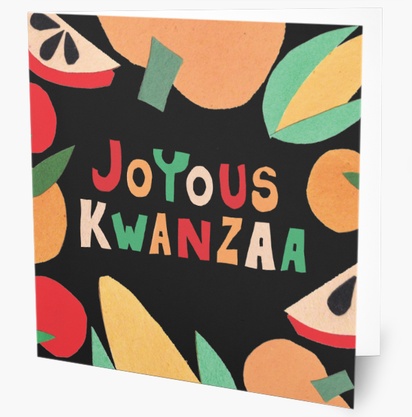 Design Preview for Happy Kwanzaa Cards: Designs and Templates, Square 14 x 14 cm