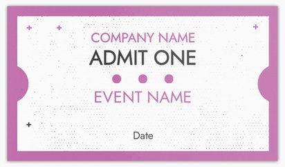 A ticket purple pattern white pink design for Art & Entertainment