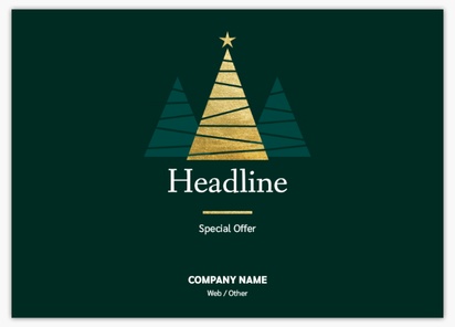 Design Preview for Christmas & Seasonal Postcards Templates, 5" x 7"