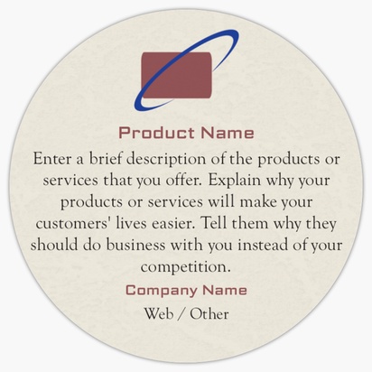 Design Preview for Design Gallery: IT Consulting Product Labels on Sheets, Circle 7.6 x 7.6 cm