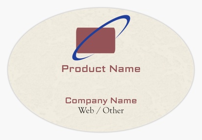Design Preview for Design Gallery: Conservative Product & Packaging Labels, Oval  7.6 x 5.1 cm 
