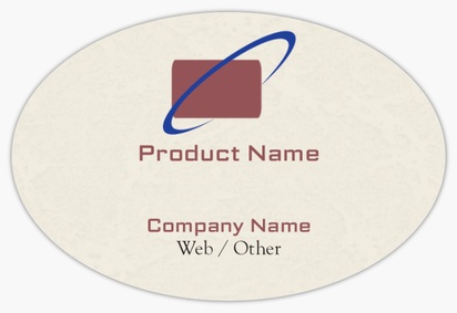 Design Preview for Design Gallery: Information & Technology Product Labels, 7.6 x 5.1 cm Oval