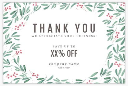 A thank you winter florals white cream design for Floral