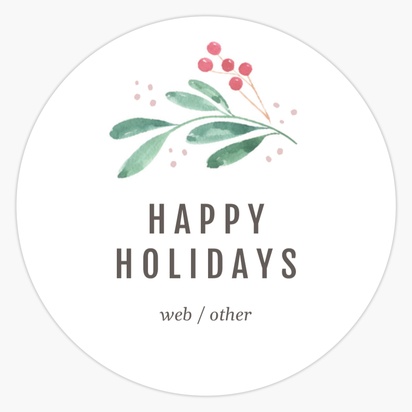 A happpy holidays greenery white gray design for Elegant