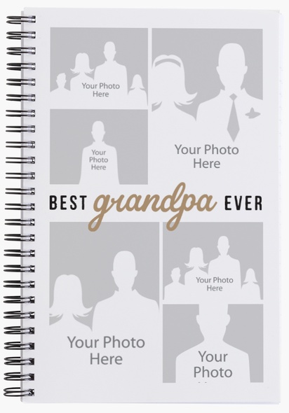 A best grandpa ever family brown gray design with 6 uploads