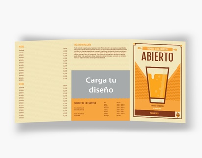 Vista previa del diseño de Galería de diseños de folletos plegados para cervezas, vinos y licores, Tríptico A5 (148 x 210 mm)