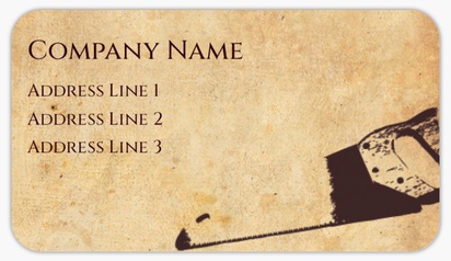 Design Preview for Design Gallery: Carpentry & Woodworking Mailing Labels, 8.7 x 4.9 cm