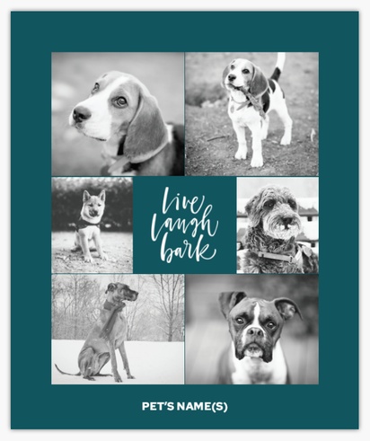 A photo pet gift blue design for Collage with 6 uploads