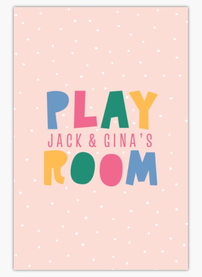 A wall art play room sign cream gray design for Events