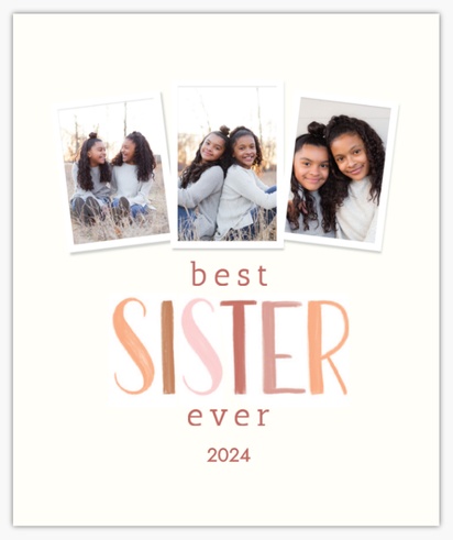 A 3 photo best sister ever white gray design for Events with 3 uploads
