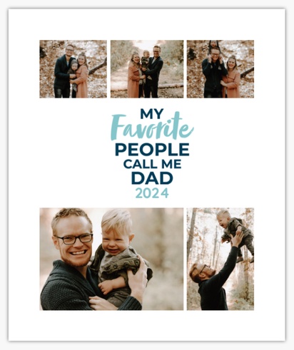 A dad photo white blue design for Events with 5 uploads
