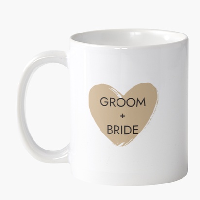 A heart wedding keepsake yellow gray design for Wedding