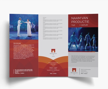Voorvertoning ontwerp voor Ontwerpgalerij: Dans en choreografie Flyers en folders, Drieluik DL (99 x 210 mm)