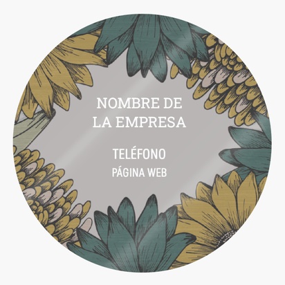 Vista previa del diseño de Galería de diseños de pegatinas en hojas para floristerías, 7,6 x 7,6 cm Circular