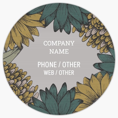 Design Preview for  Reusable Stickers Templates, 3" x 3" Circle Horizontal