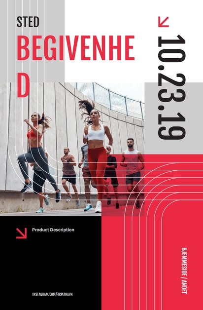 Forhåndsvisning af design for Designgalleri: Sport og fitness Plakater, A3 (297 x 420 mm) 
