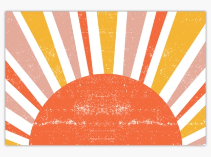 A sunshine wall art orange white design