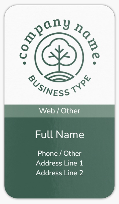 Design Preview for Design Gallery: Florists Rounded Corner Business Cards, Standard (3.5" x 2")