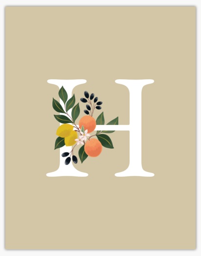 A monogram floral monogram brown white design