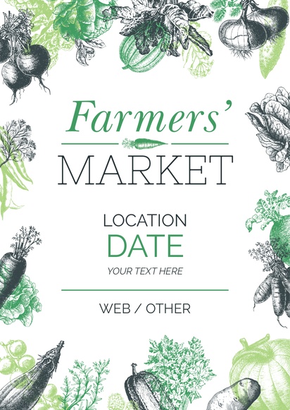 Design Preview for Design Gallery: Farmers Market Posters, A3 (297 x 420 mm) 