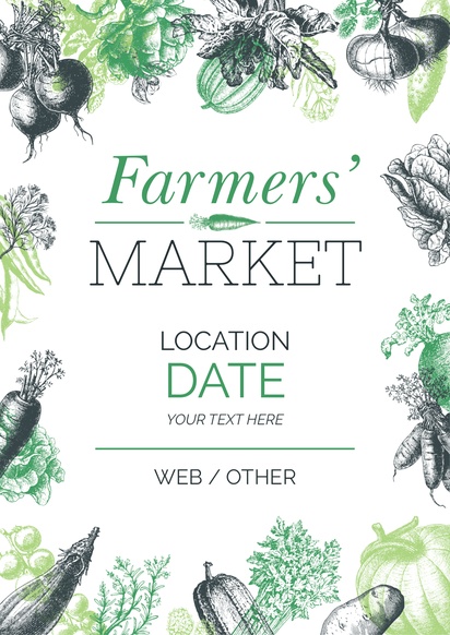 Design Preview for Design Gallery: Farmers Market Posters, A0 (841 x 1189 mm) 