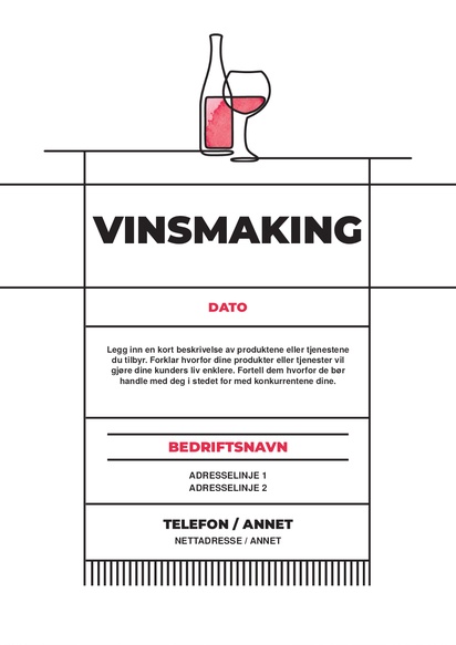 Forhåndsvisning av design for Designgalleri: Øl, vin og brennevin Gatebukk