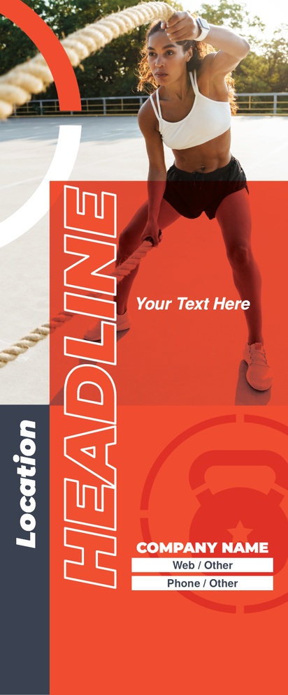 Design Preview for Design Gallery: Fitness Classes Pull Up Banners, 88 x 200 cm