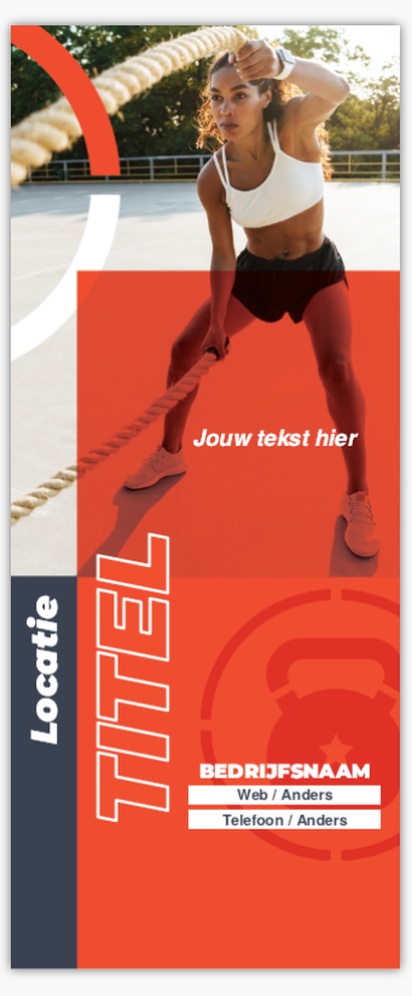 Voorvertoning ontwerp voor Ontwerpgalerij: Fitness lessen Roll-up banners, 85 x 206 cm Economy
