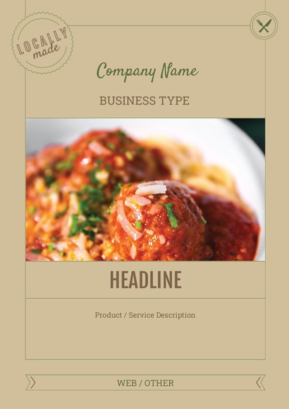 Design Preview for Design Gallery: Food Catering Posters, A1 Vertical