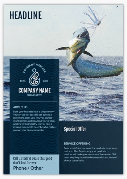 Design Preview for Design Gallery: Hunting & Fishing Flyers & Leaflets,  No Fold/Flyer A5 (148 x 210 mm)