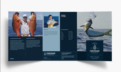 Designvorschau für Designgalerie: Falzflyer Jagen & Fischen, Wickelfalz A4 (210 x 297 mm)