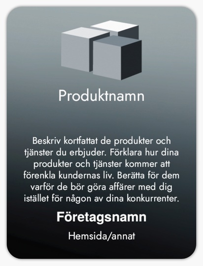 Förhandsgranskning av design för Designgalleri: Marknadsföring och PR Produktetiketter på ark, Rundad rektangel 10 x 7,5 cm
