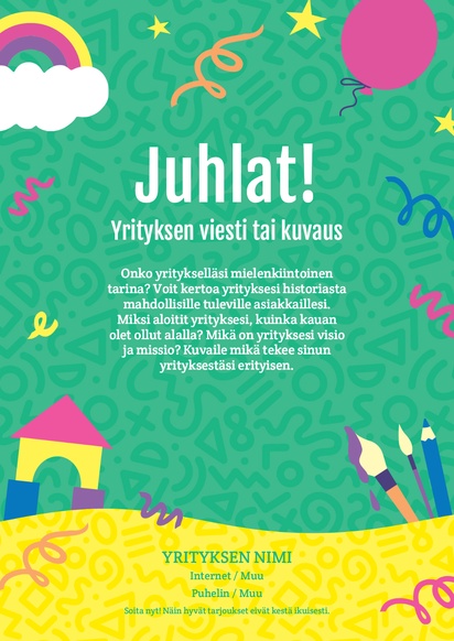 Mallin esikatselu Mallivalikoima: Koulu & Lastenhoito Julisteet netistä, A2 (420 x 594 mm) 