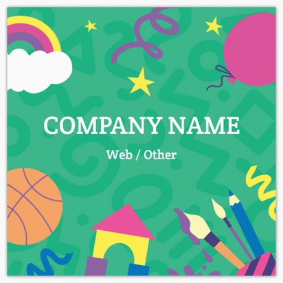 Design Preview for Design Gallery: Nursery Schools Square Business Cards