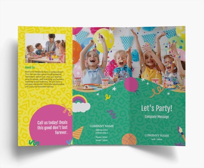 Design Preview for Design Gallery: Nursery Schools Folded Leaflets, Tri-fold DL (99 x 210 mm)