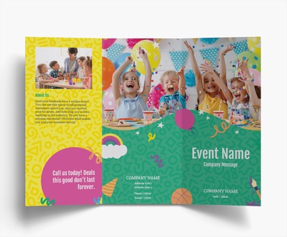 Design Preview for Design Gallery: Nursery Schools Folded Leaflets, Tri-fold DL (99 x 210 mm)