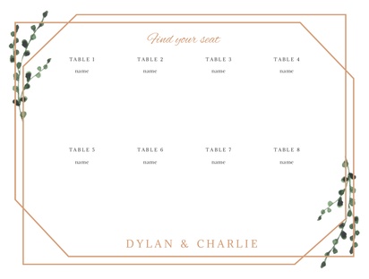 A greenery seating chart wedding seating chart pink gray design for Wedding