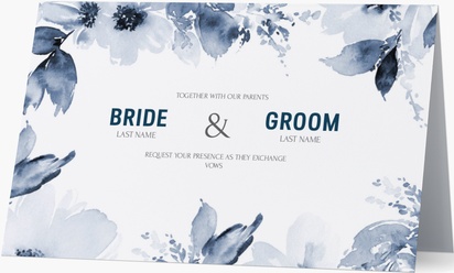 Design Preview for Design Gallery: Floral Wedding Invitations, Folded 11.7 x 18.2 cm